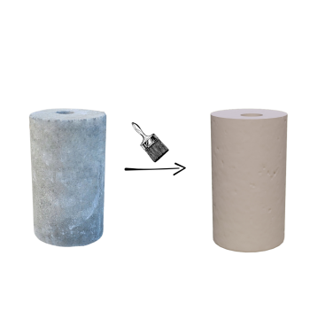 PODSTAWA POD LAMPĘ OGRODOWĄ D=10,4 WALEC MAŁY KOLOR SZARY