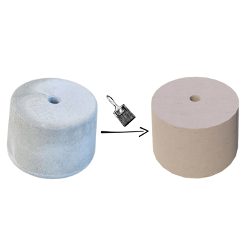 PODSTAWA POD LAMPĘ OGRODOWĄ STOŻEK D=23 KOLOR BEŻOWY