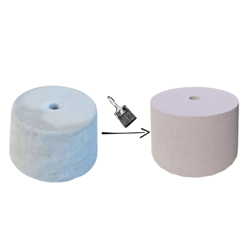 PODSTAWA POD LAMPĘ OGRODOWĄ STOŻEK D=25 KOLOR BIAŁY