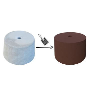 PODSTAWA POD LAMPĘ OGRODOWĄ STOŻEK D=25 KOLOR BRĄZ