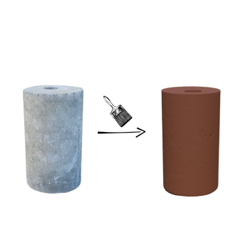 PODSTAWA POD LAMPĘ OGRODOWĄ D=10,4 WALEC MAŁY KOLOR BRĄZ