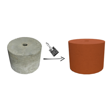 PODSTAWA POD LAMPĘ OGRODOWĄ D=23,7 WALEC KOLOR CEGŁA