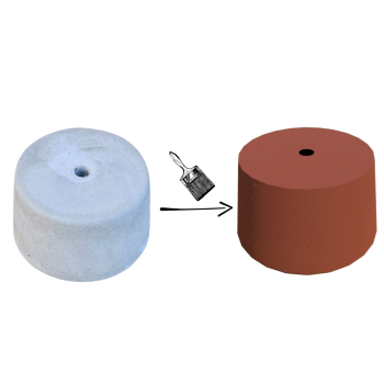 PODSTAWA POD LAMPĘ OGRODOWĄ STOŻEK D=28 KOLOR CEGŁA