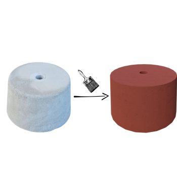 PODSTAWA POD LAMPĘ OGRODOWĄ STOŻEK D=25 KOLOR CZERWIEŃ