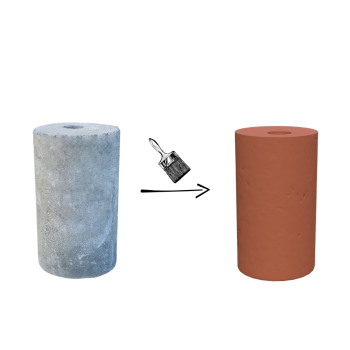 PODSTAWA POD LAMPĘ OGRODOWĄ D=10,4 WALEC MAŁY KOLOR JASNY KLINKIER