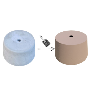 PODSTAWA POD LAMPĘ OGRODOWĄ STOŻEK D=28 KOLOR JASNY PIASKOWY