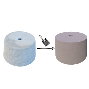 PODSTAWA POD LAMPĘ OGRODOWĄ STOŻEK D=25 KOLOR JASNY SZARY