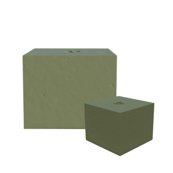 PODSTAWA  POD LAMPĘ OGRODOWĄ KOSTKA 15x15 KOLOR ZIELONY