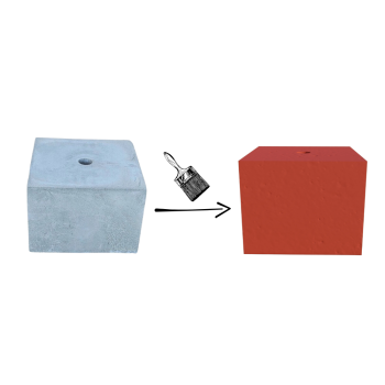 PODSTAWA POD LAMPĘ OGRODOWĄ KOSTKA 20x20 CZERWIEŃ KOLOR