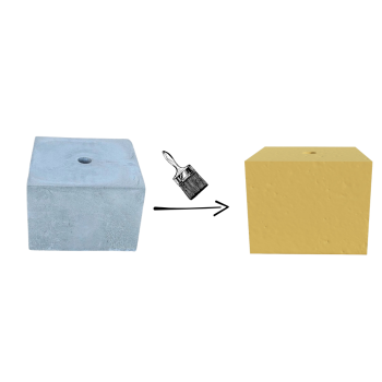 PODSTAWA POD LAMPĘ OGRODOWĄ KOSTKA 20x20 ŻÓŁTY KOLOR