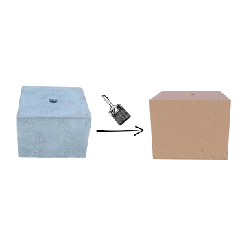 PODSTAWA POD LAMPĘ OGRODOWĄ KOSTKA 20x20 PIASKOWY KOLOR