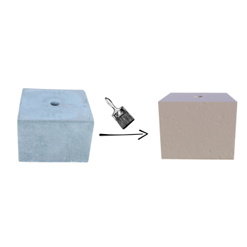 PODSTAWA POD LAMPĘ OGRODOWĄ KOSTKA 20x20 SREBRNY KOLOR