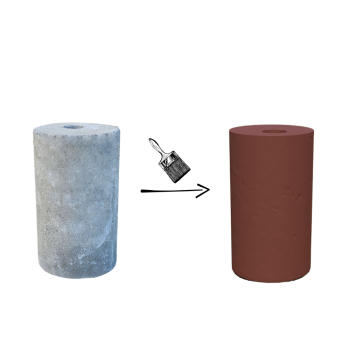 PODSTAWA POD LAMPĘ OGRODOWĄ D=10,4 WALEC MAŁY KOLOR MAHOŃ