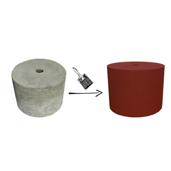 PODSTAWA POD LAMPĘ OGRODOWĄ D=23,7 WALEC KOLOR MAHOŃ