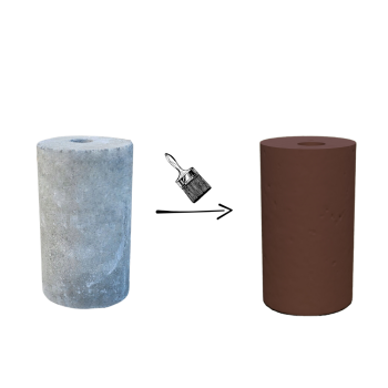 PODSTAWA POD LAMPĘ OGRODOWĄ D=10,4 WALEC MAŁY KOLOR PALISANDER