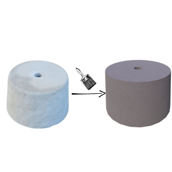 PODSTAWA POD LAMPĘ OGRODOWĄ STOŻEK D=25 KOLOR POPIEL