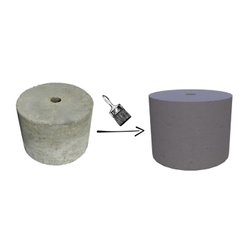 PODSTAWA POD LAMPĘ OGRODOWĄ D=23,7 WALEC KOLOR POPIEL