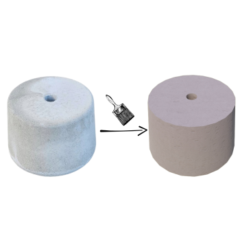 PODSTAWA POD LAMPĘ OGRODOWĄ STOŻEK D=23 KOLOR SREBRNY