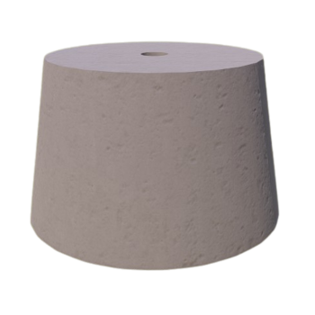 PODSTAWA POD LAMPĘ OGRODOWĄ STOŻEK D=23 KOLOR SREBRNY