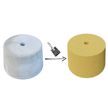 PODSTAWA POD LAMPĘ OGRODOWĄ STOŻEK D=23 KOLOR ŻÓŁTY