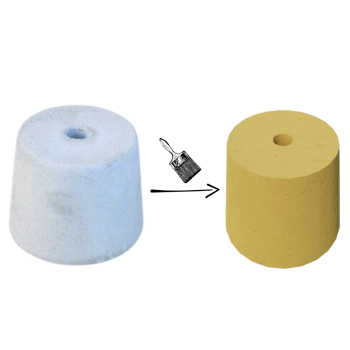 PODSTAWA POD LAMPĘ OGRODOWĄ STOŻEK D=17,5 KOLOR ŻÓŁTY