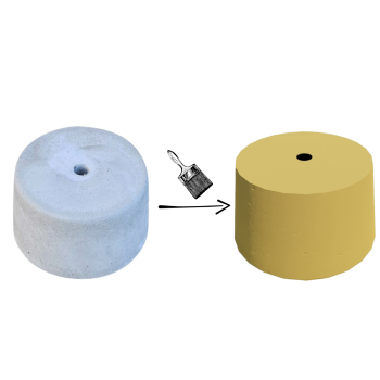 PODSTAWA POD LAMPĘ OGRODOWĄ STOŻEK D=28 KOLOR ŻÓŁTY