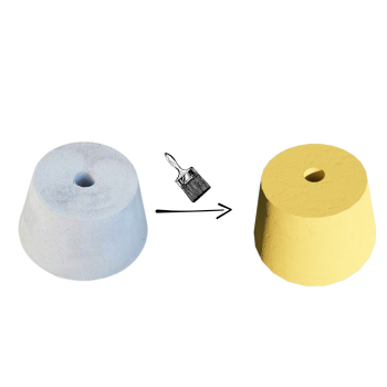 PODSTAWA POD LAMPĘ OGRODOWĄ STOŻEK D=15,8 ŚCIĘTY ŻÓŁTY KOLOR